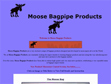 Tablet Screenshot of moosebagpipeproducts.com